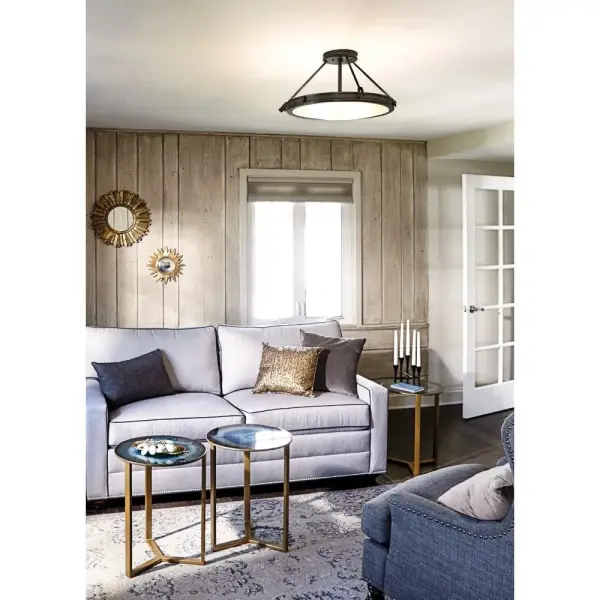 Collier LED Semi-Flush Mount in Black Oxide - Image 3