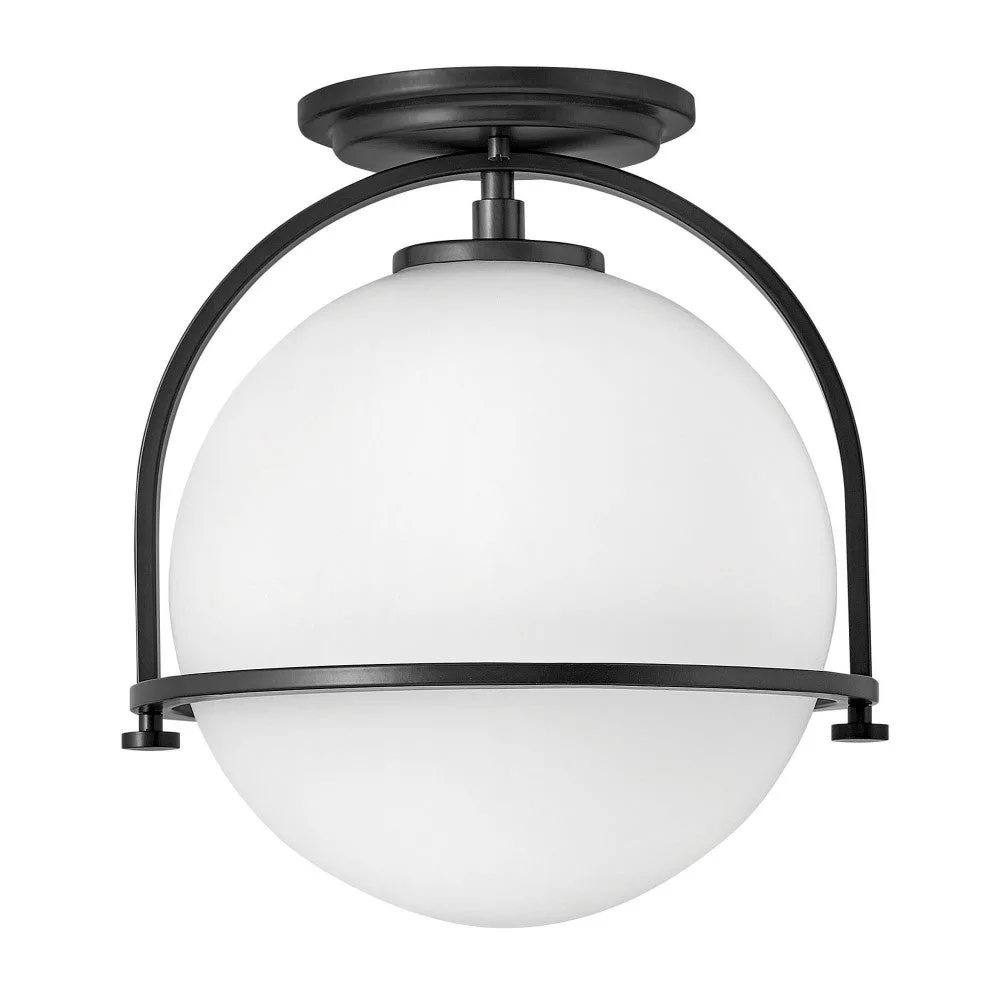 Somerset LED Semi-Flush Mount in Black
