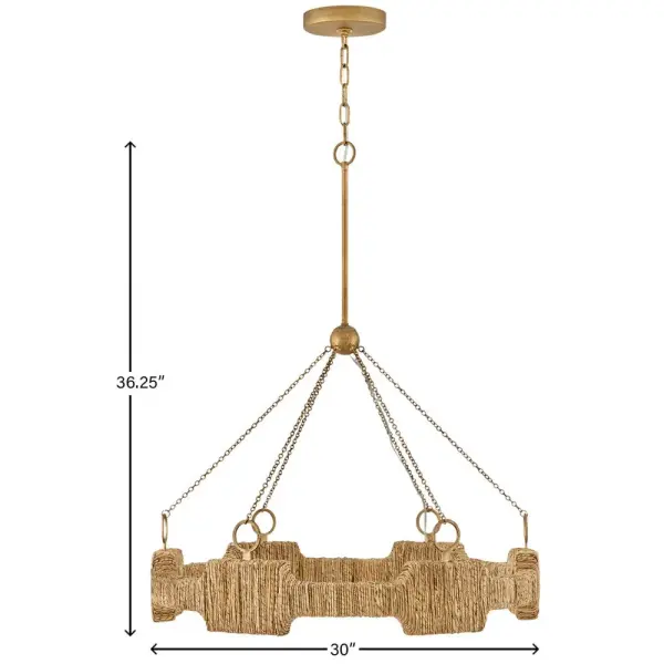 Raffi LED Chandelier in Burnished Gold - Image 5