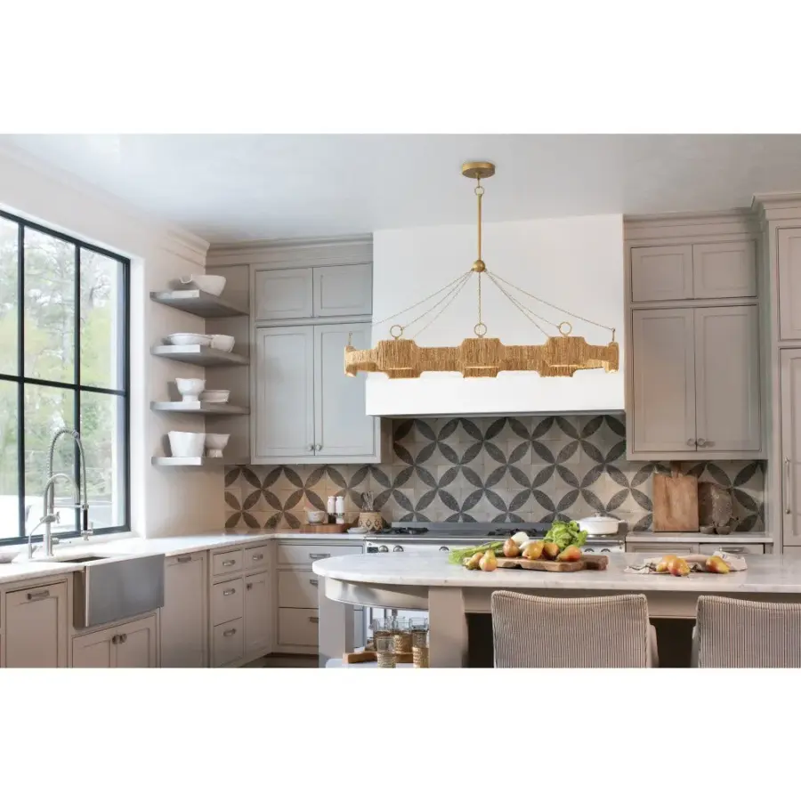 Raffi LED Linear Pendant in Burnished Gold - Image 12
