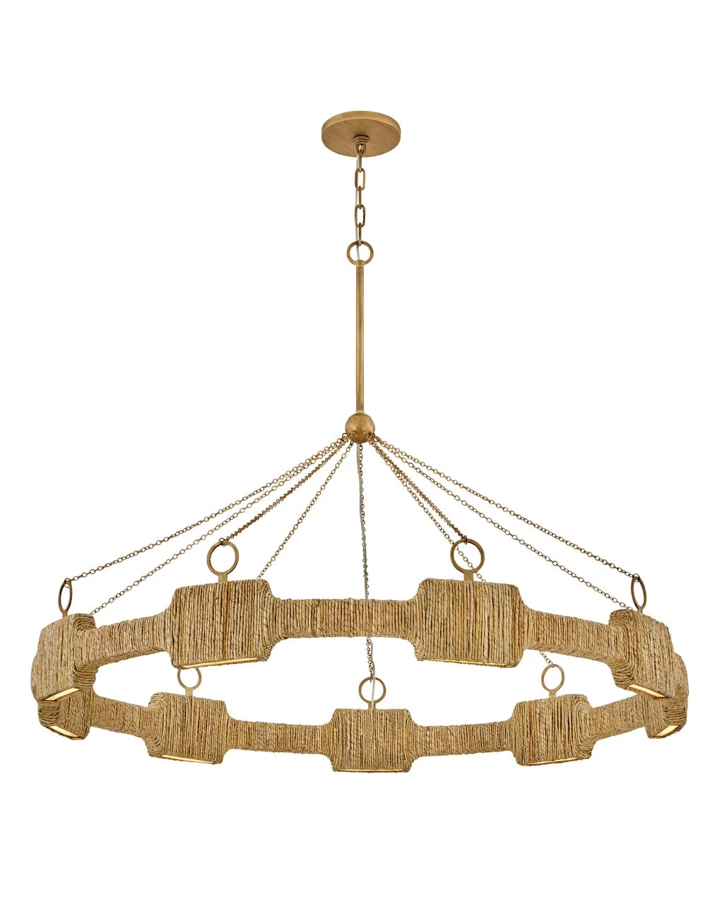 Raffi LED Chandelier in Burnished Gold