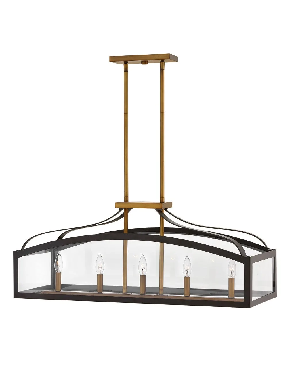 Clarendon LED Linear Chandelier in Bronze
