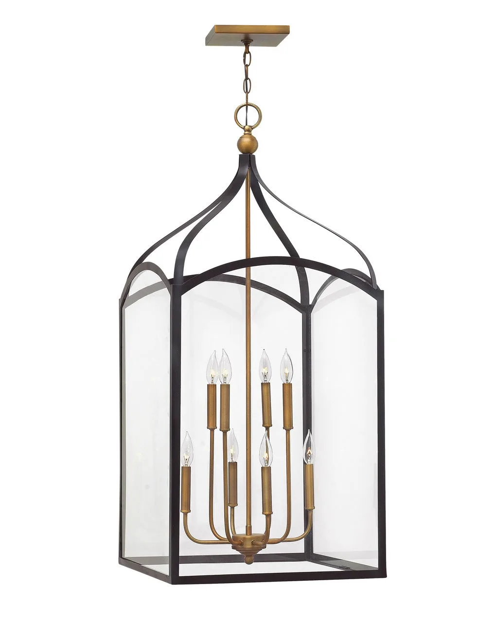 Clarendon LED Foyer Lantern in Bronze