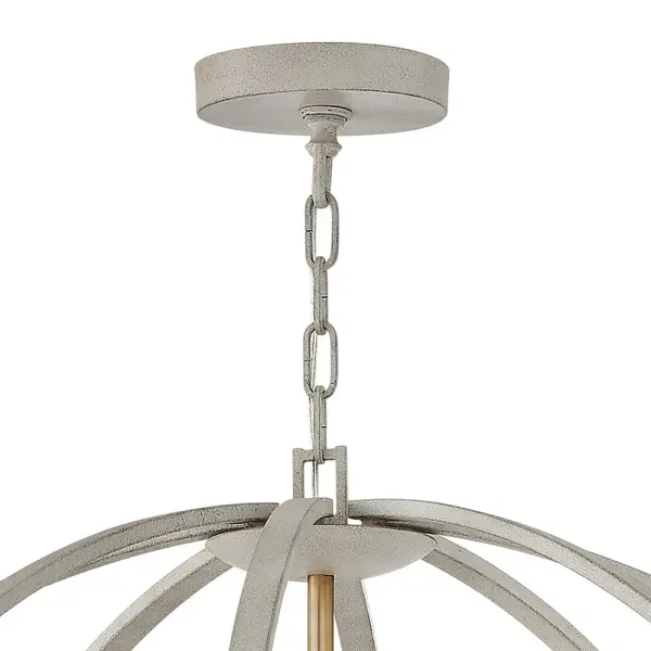Euclid LED Chandelier in Cement Gray - Image 5