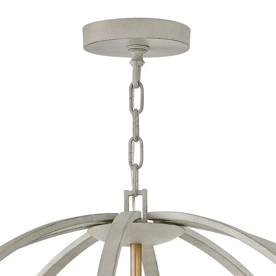 Euclid LED Chandelier in Cement Gray - Image 5