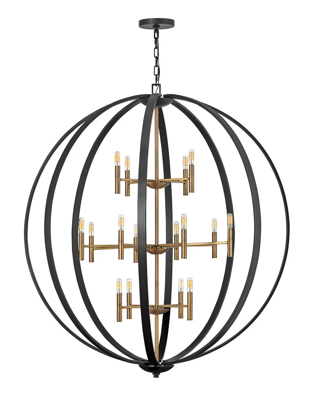 Euclid LED Chandelier in Spanish Bronze