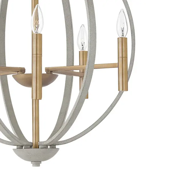 Euclid LED Chandelier in Cement Gray - Image 3