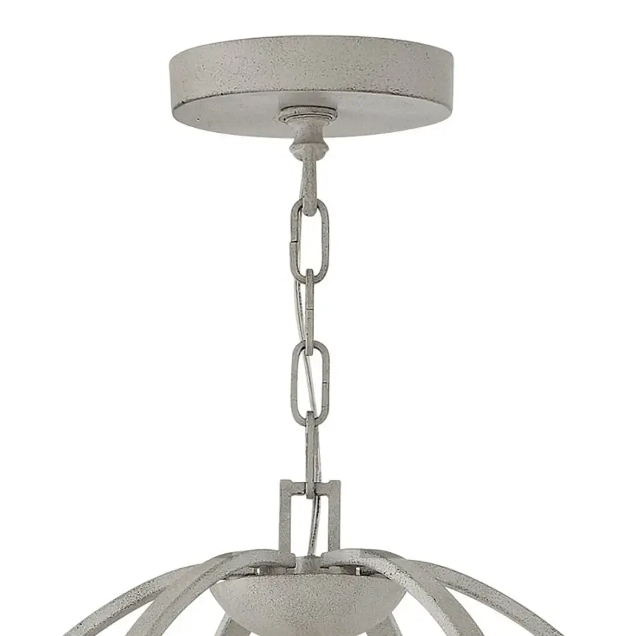 Euclid LED Chandelier in Cement Gray - Image 4