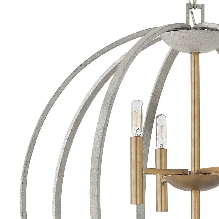 Euclid LED Chandelier in Cement Gray - Image 3