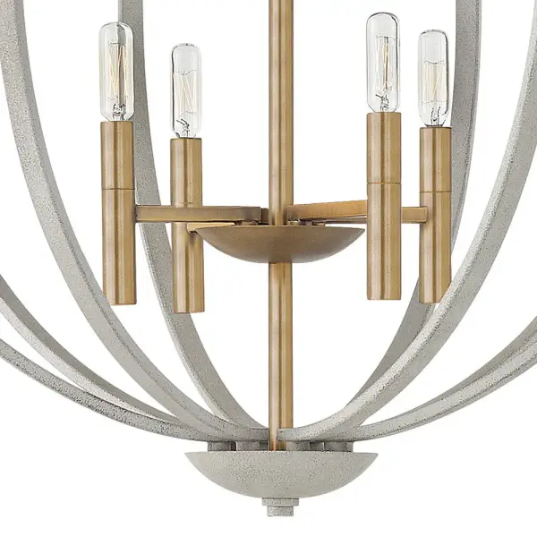 Euclid LED Chandelier in Cement Gray - Image 5