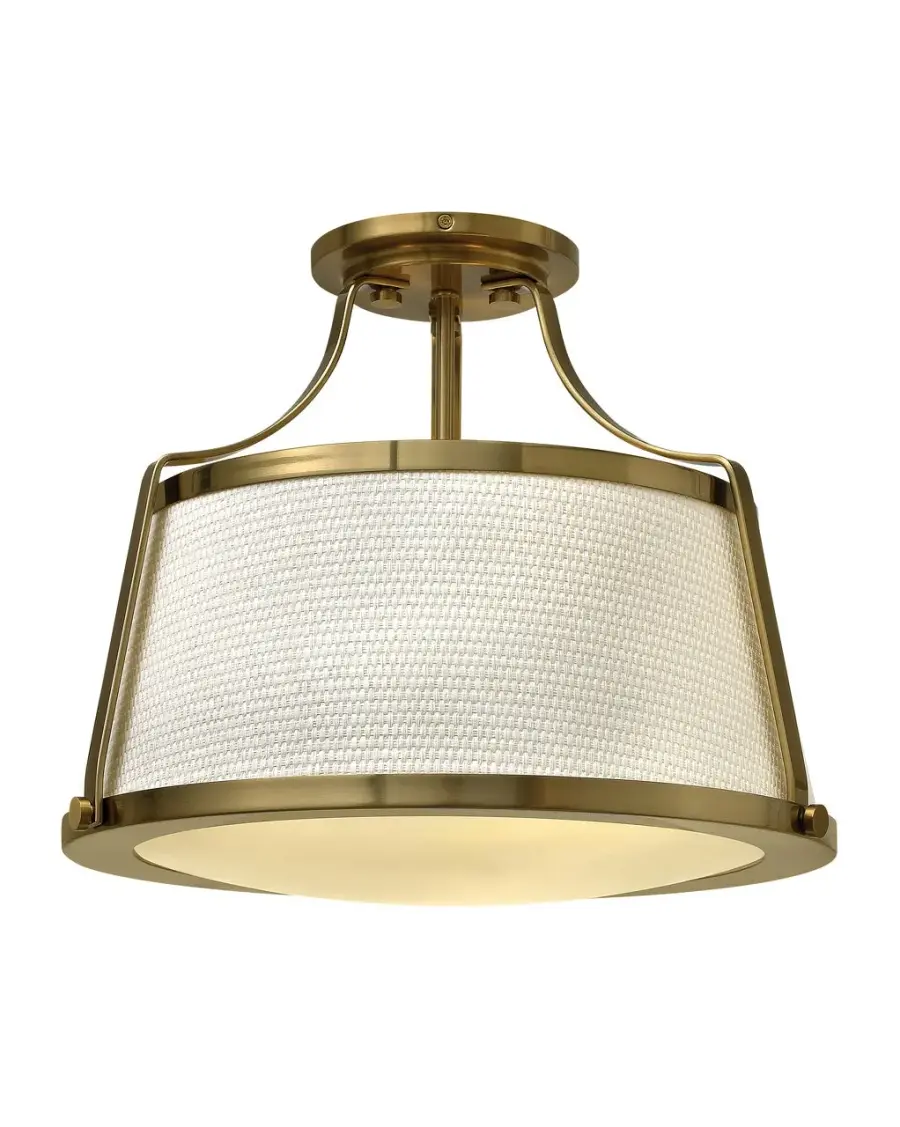 Charlotte LED Semi-Flush Mount in Brushed Caramel - Image 1