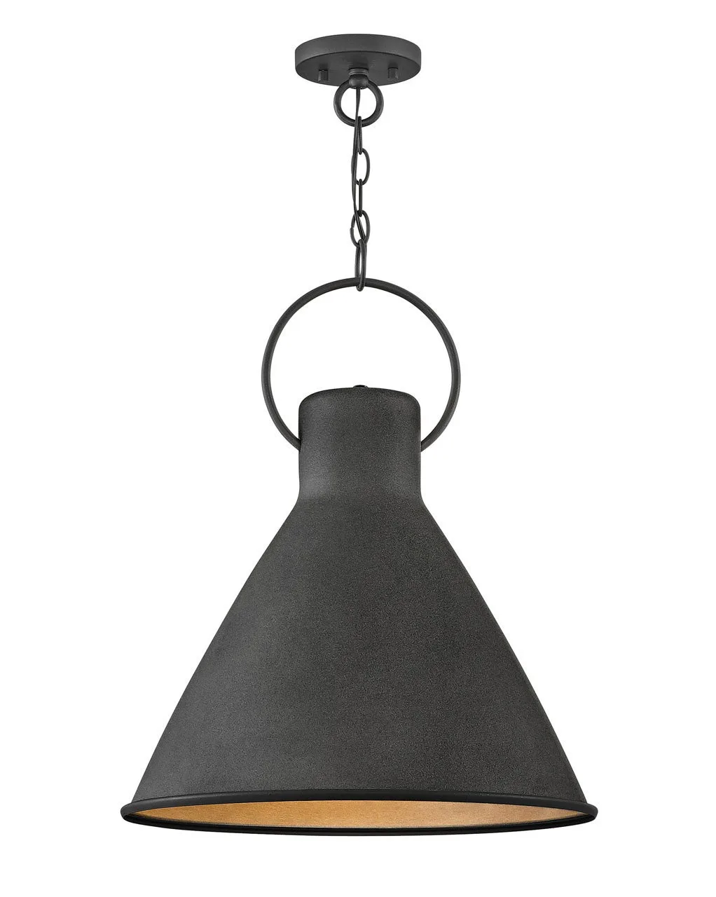 Winnie LED Pendant in Aged Zinc