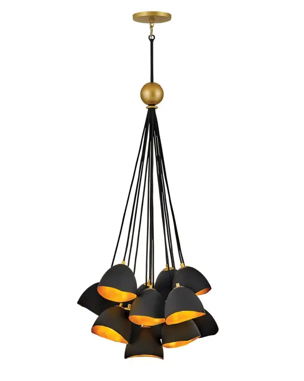 Nula is a work of art. A juxtaposition of industrial elements and organic influencers transmutes simplicity into decadence. Pairing a dense Shell Black or Shell White exterior with a gleaming, gold leaf interior elicits a dramatic effect. Several designs offer flexibility to customize for unique installations.