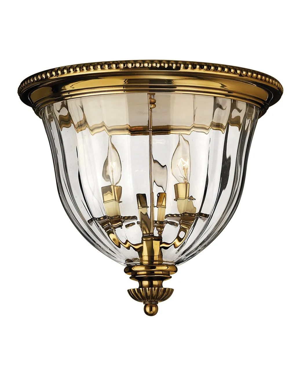 Cambridge LED Flush Mount in Burnished Brass