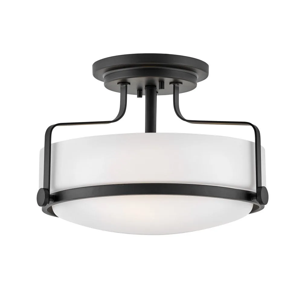 Harper LED Semi-Flush Mount in Black