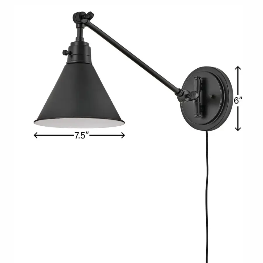 Medium Swing Arm Single Light Sconce - Image 2