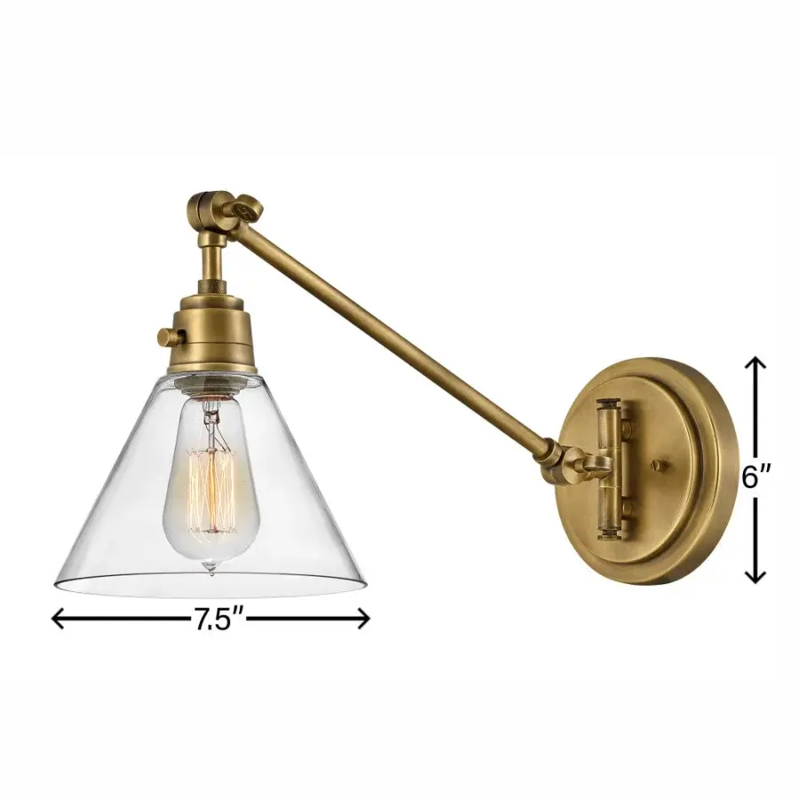 Medium Swing Arm Single Light Sconce - Image 2