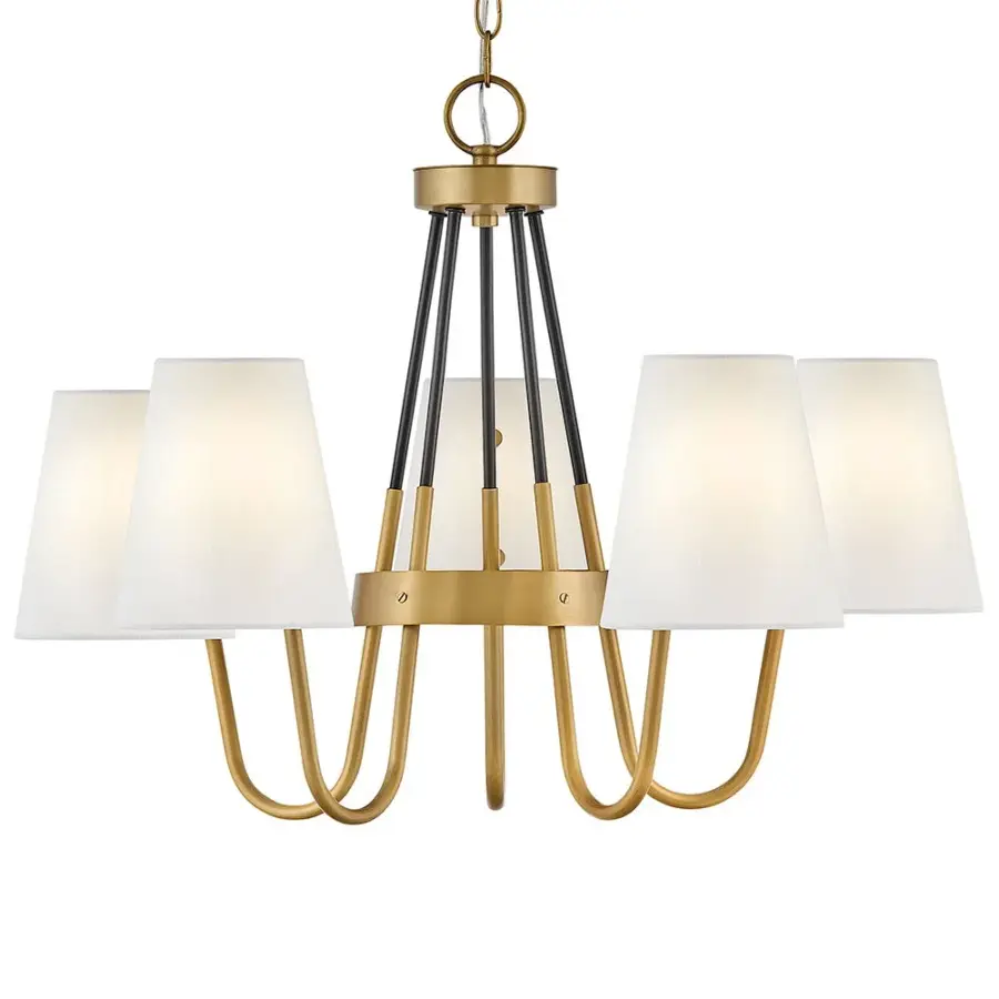 Aston LED Chandelier in Heritage Brass - Image 2