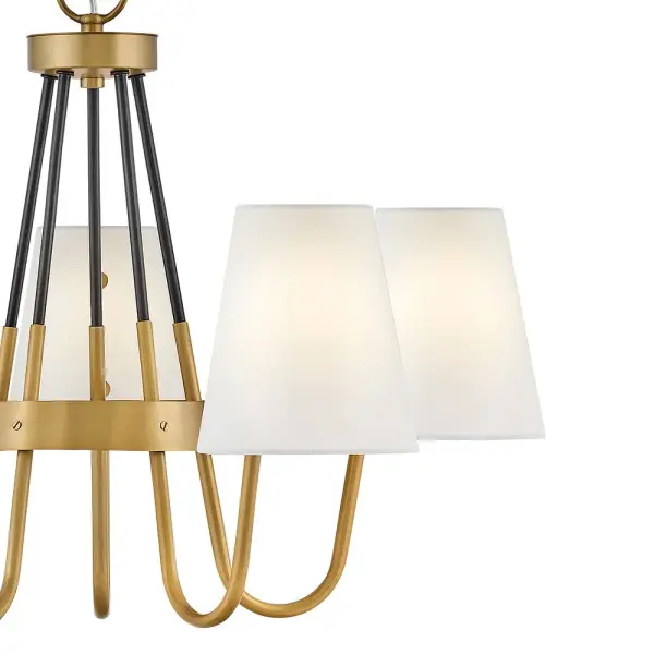 Aston LED Chandelier in Heritage Brass - Image 3