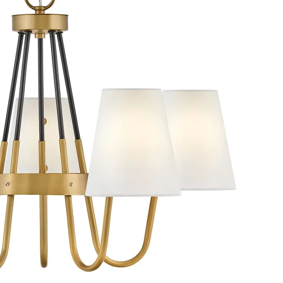 Aston LED Chandelier in Heritage Brass - Image 3