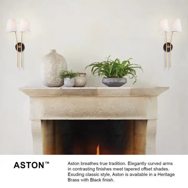 Aston LED Chandelier in Heritage Brass - Image 5