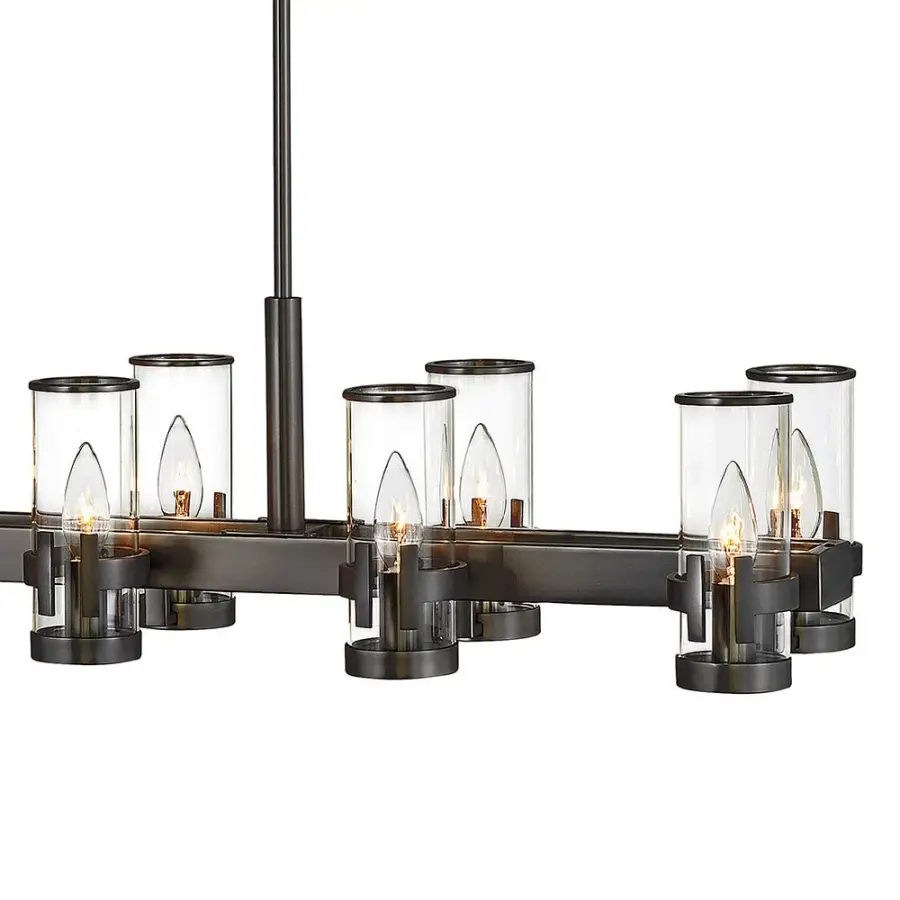 Reeve 12-Light LED Linear Chandelier in Black Oxide - Image 2