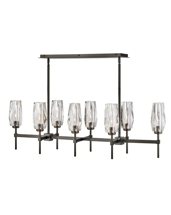 An embodiment of modern elegance, Ana’s faceted heavy-cut crystal gleams against a Black Oxide, Heritage Brass, or Polished Nickel finish. Like a piece of statement-making jewelry, Ana is the signature finishing touch in any setting.