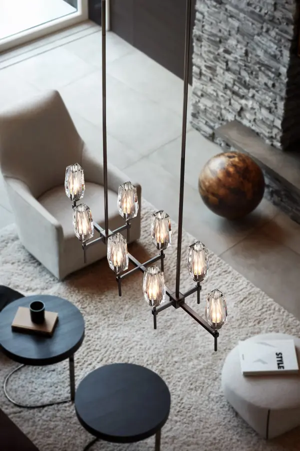 An embodiment of modern elegance, Ana’s faceted heavy-cut crystal gleams against a Black Oxide, Heritage Brass, or Polished Nickel finish. Like a piece of statement-making jewelry, Ana is the signature finishing touch in any setting. - alternate view