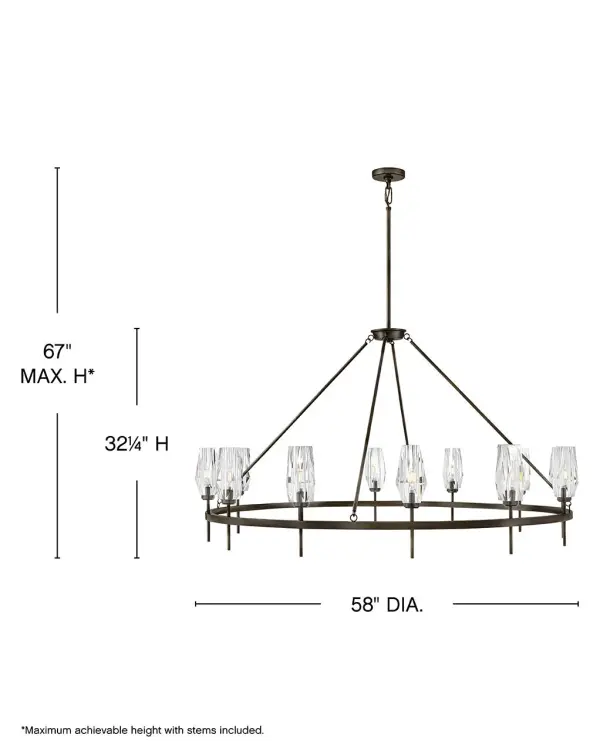 Extra Large Single Tier Chandelier - Image 9