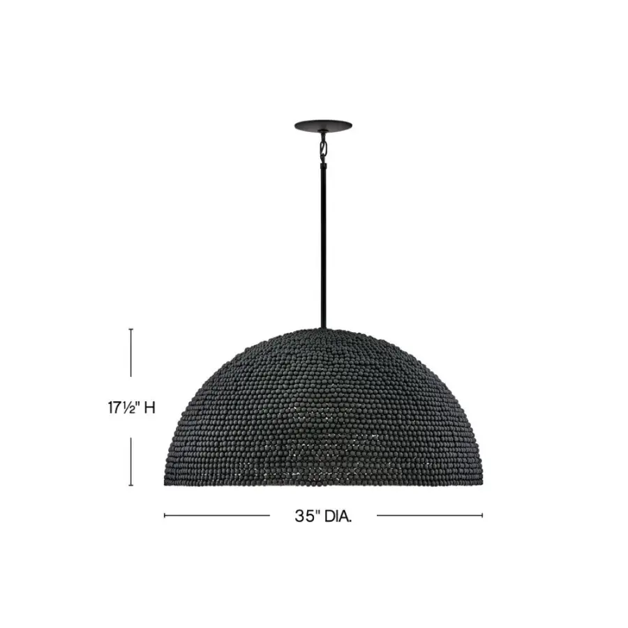 Dalia LED Chandelier in Black - Image 2