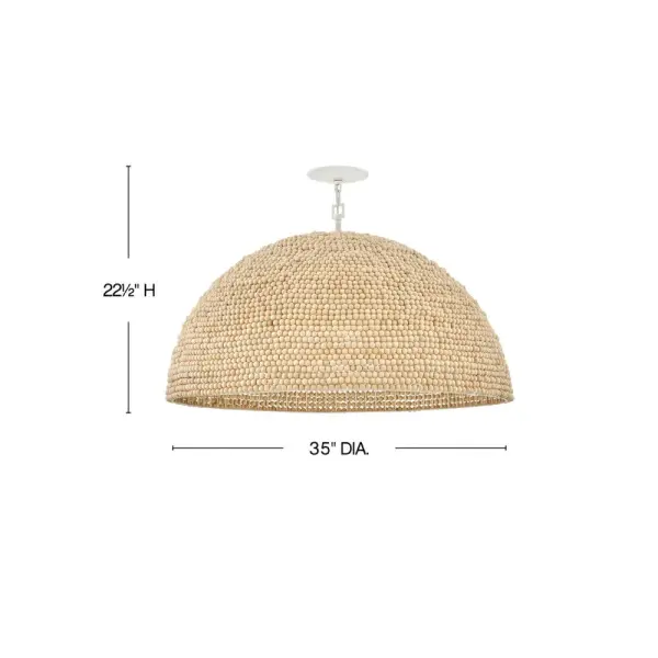 Dalia LED Chandelier in Textured Plaster - Image 3