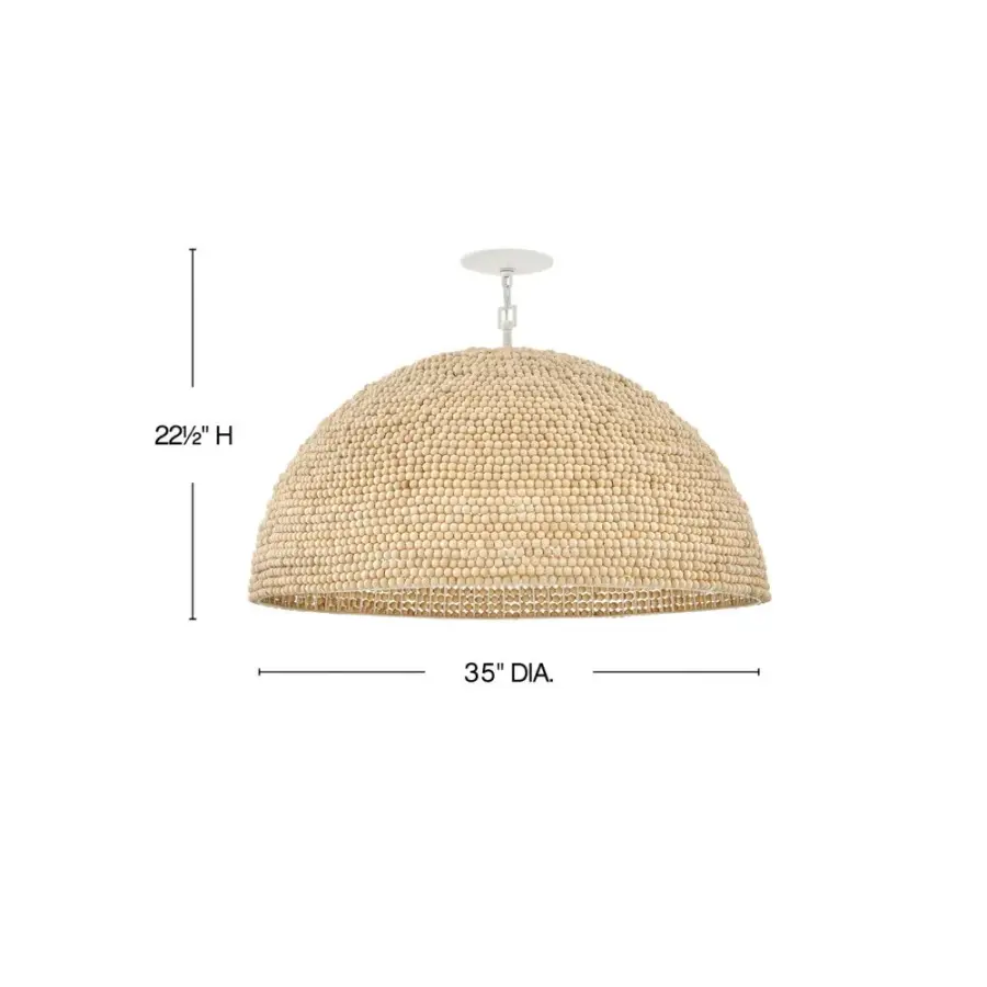 Dalia LED Chandelier in Textured Plaster - Image 3
