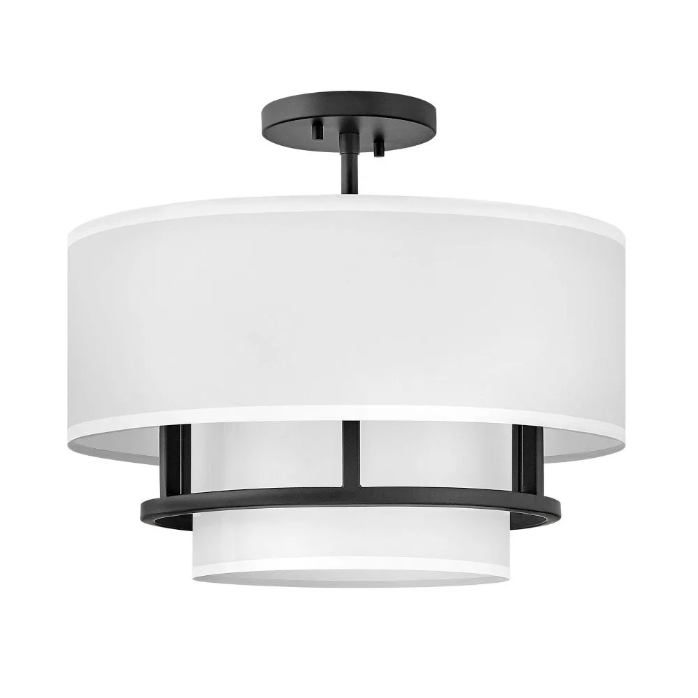 Graham LED Semi-Flush Mount in Black