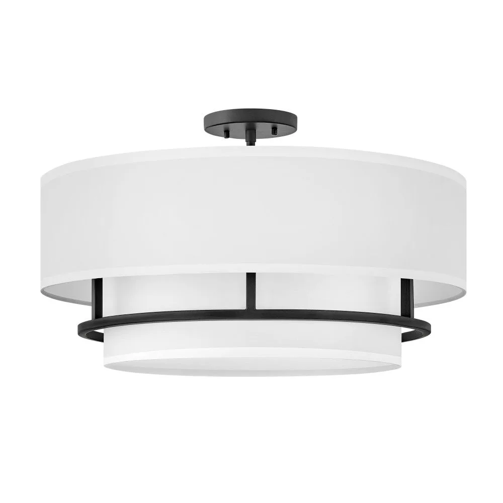 Graham LED Semi-Flush Mount in Black