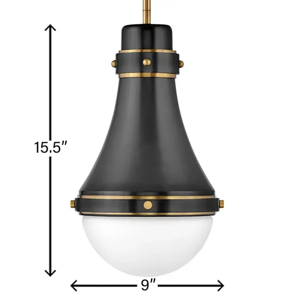 Oliver LED Pendant in Black - Image 2