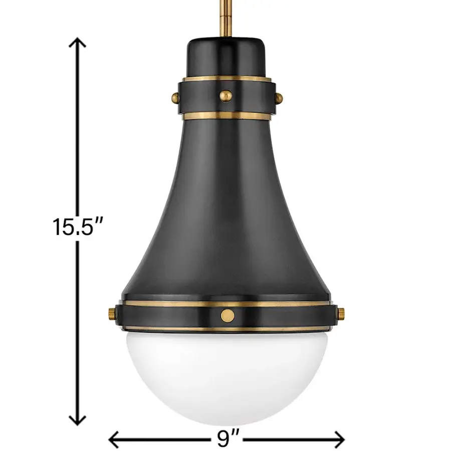 Oliver LED Pendant in Black - Image 2