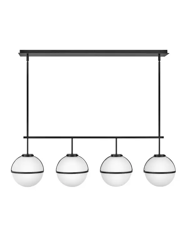 The distinctive vintage globe design of Hollis invokes a midcentury mood, yet its clean lines and sophisticated silhouette provide versatility for a variety of décors. The extra-large semi-flush provides superior lighting for rooms with lower ceilings. Etched opal glass globes shine against a Heritage Brass or a Black finish.