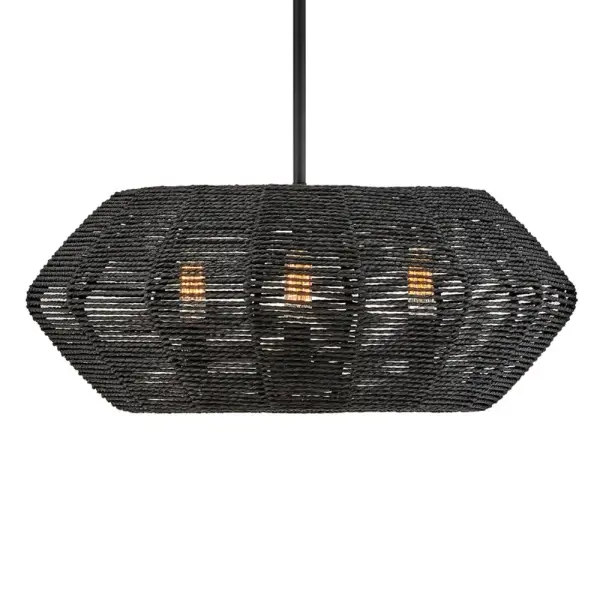 Luca LED Chandelier in Black - Image 3