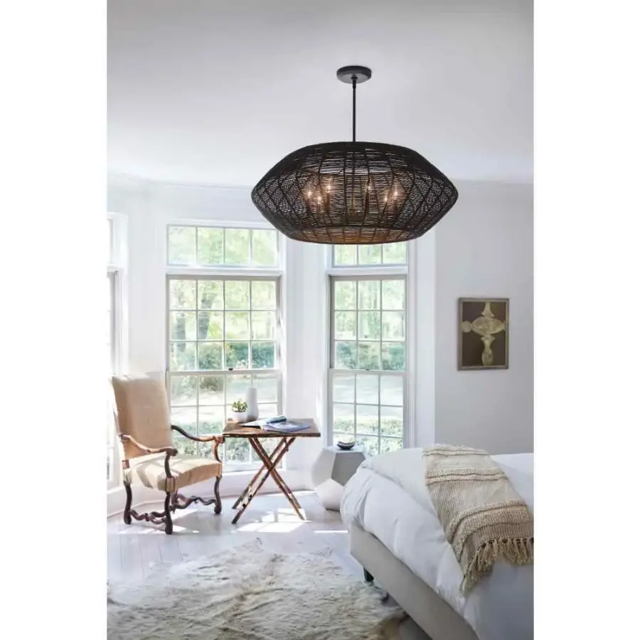Luca LED Chandelier in Black - Image 5