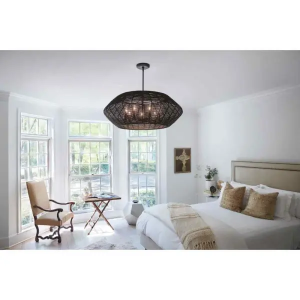 Luca LED Chandelier in Black - Image 6