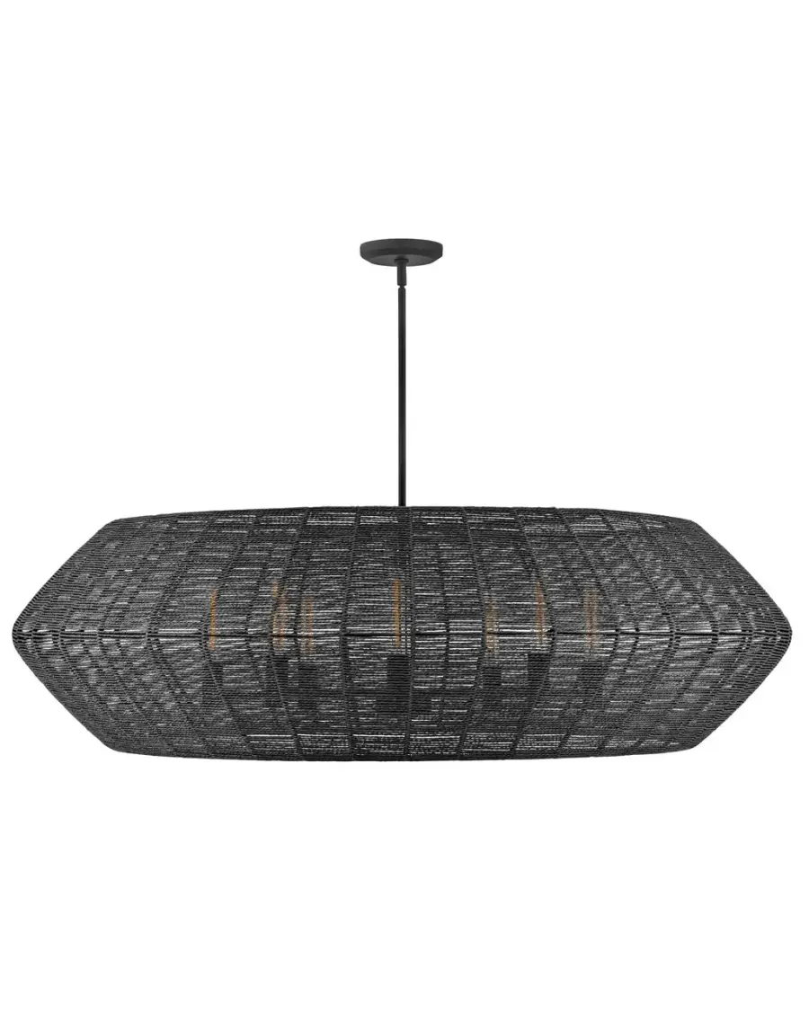 Luca LED Chandelier in Black - Image 3