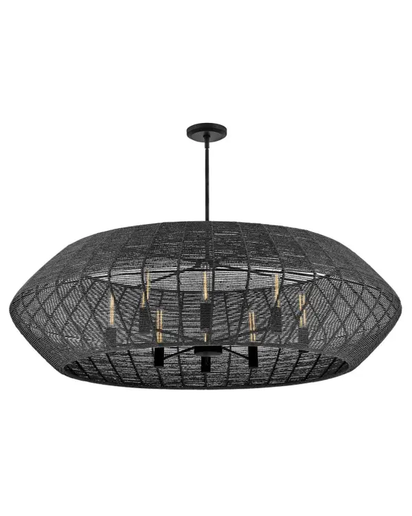 Luca LED Chandelier in Black - Image 4
