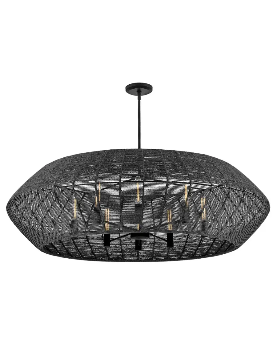 Luca LED Chandelier in Black - Image 4
