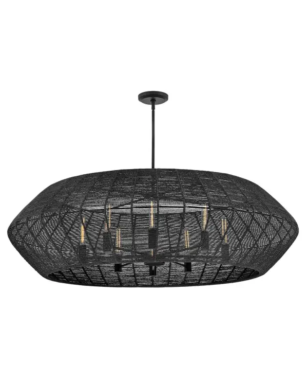 Luca LED Chandelier in Black - Image 5