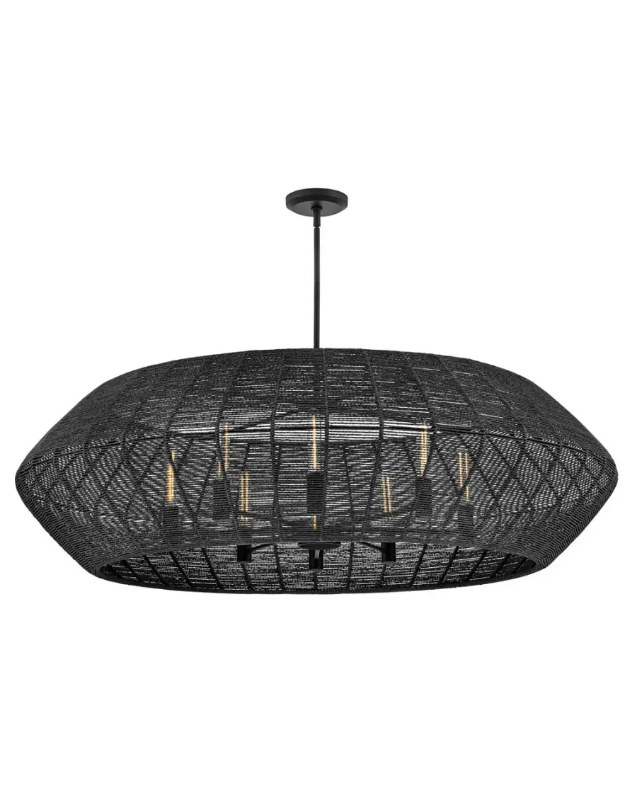 Luca LED Chandelier in Black - Image 5