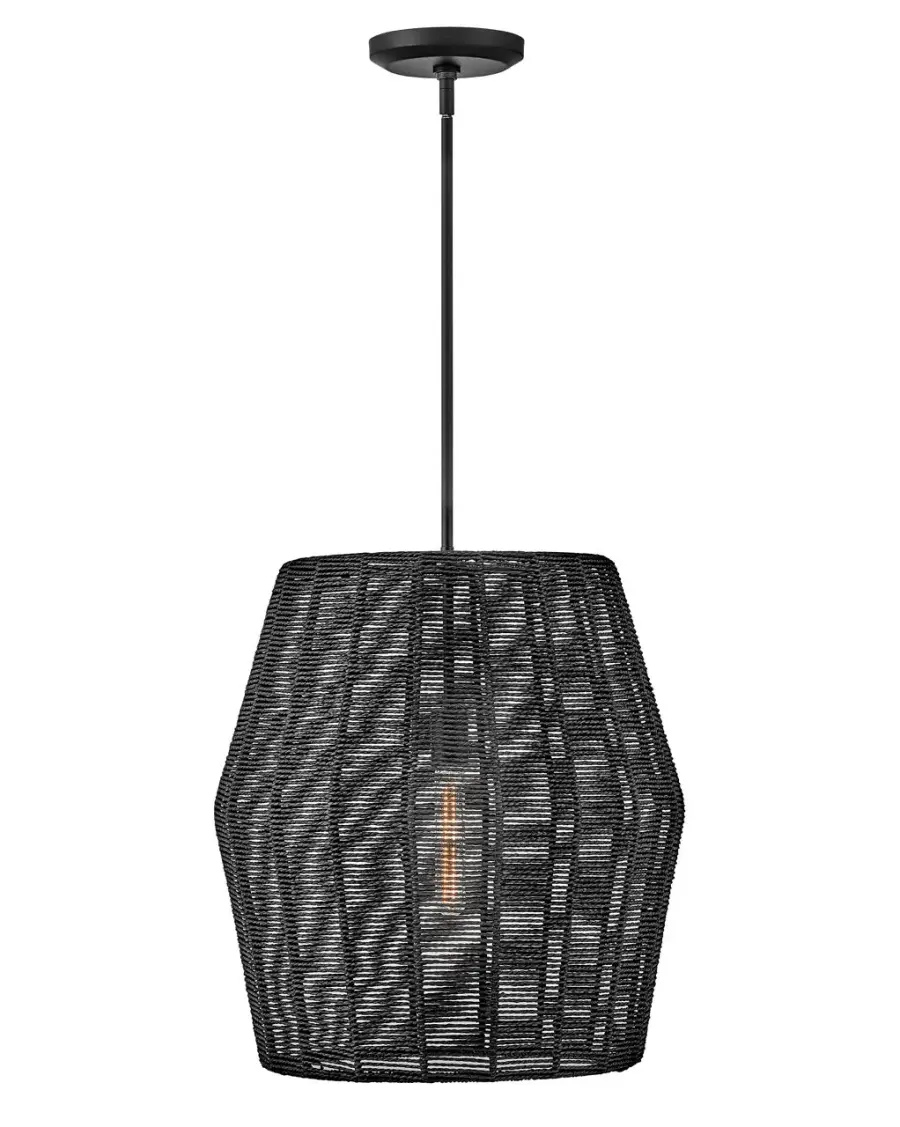 Luca LED Pendant in Black - Image 1