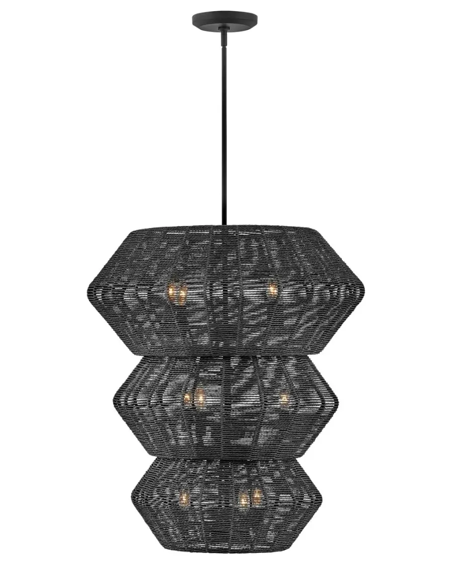 Luca LED Chandelier in Black - Image 1