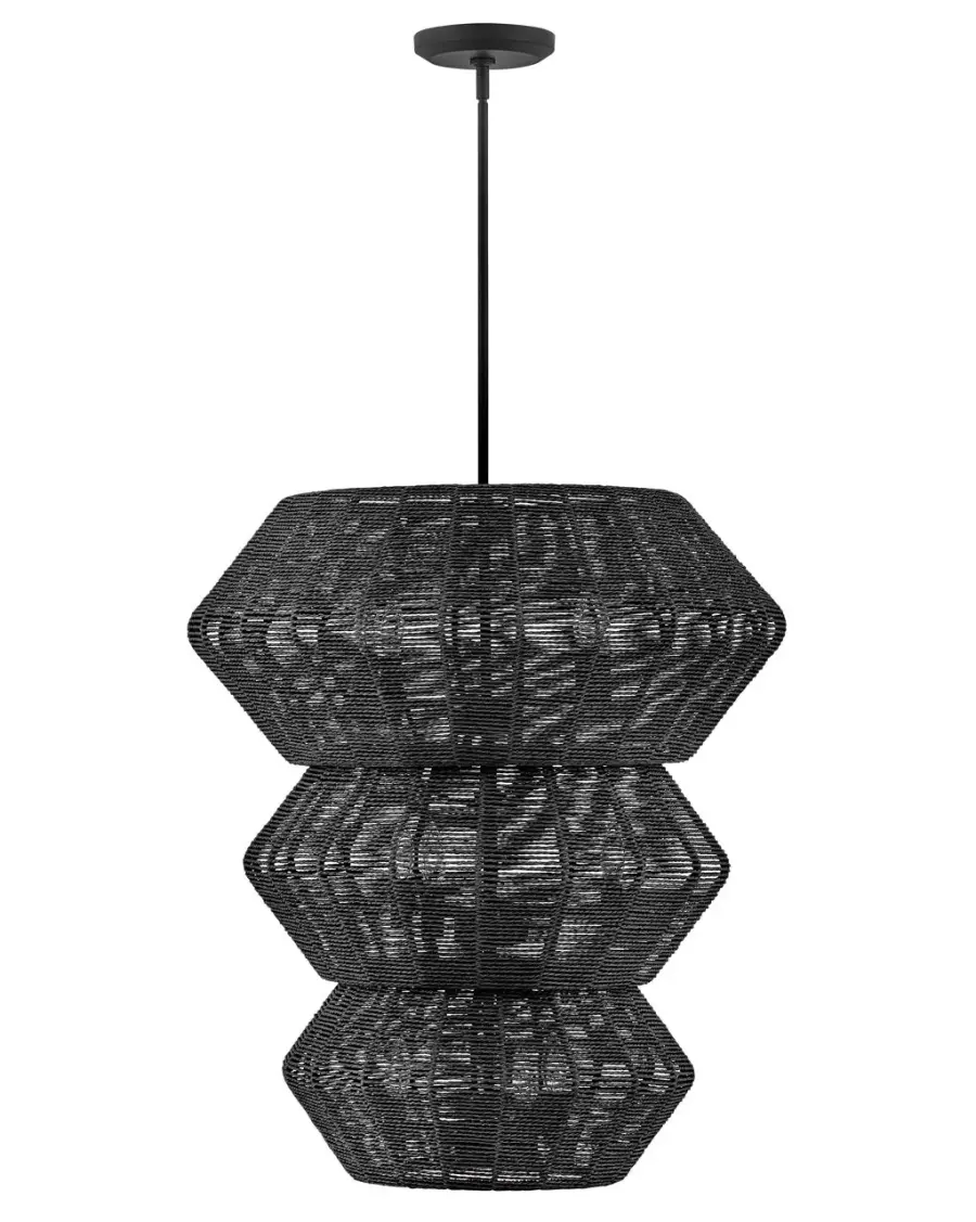Luca LED Chandelier in Black - Image 3