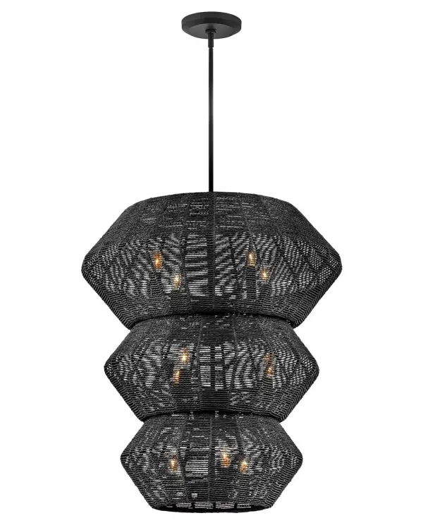 Luca LED Chandelier in Black - Image 5
