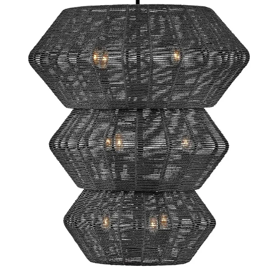 Luca LED Chandelier in Black - Image 6